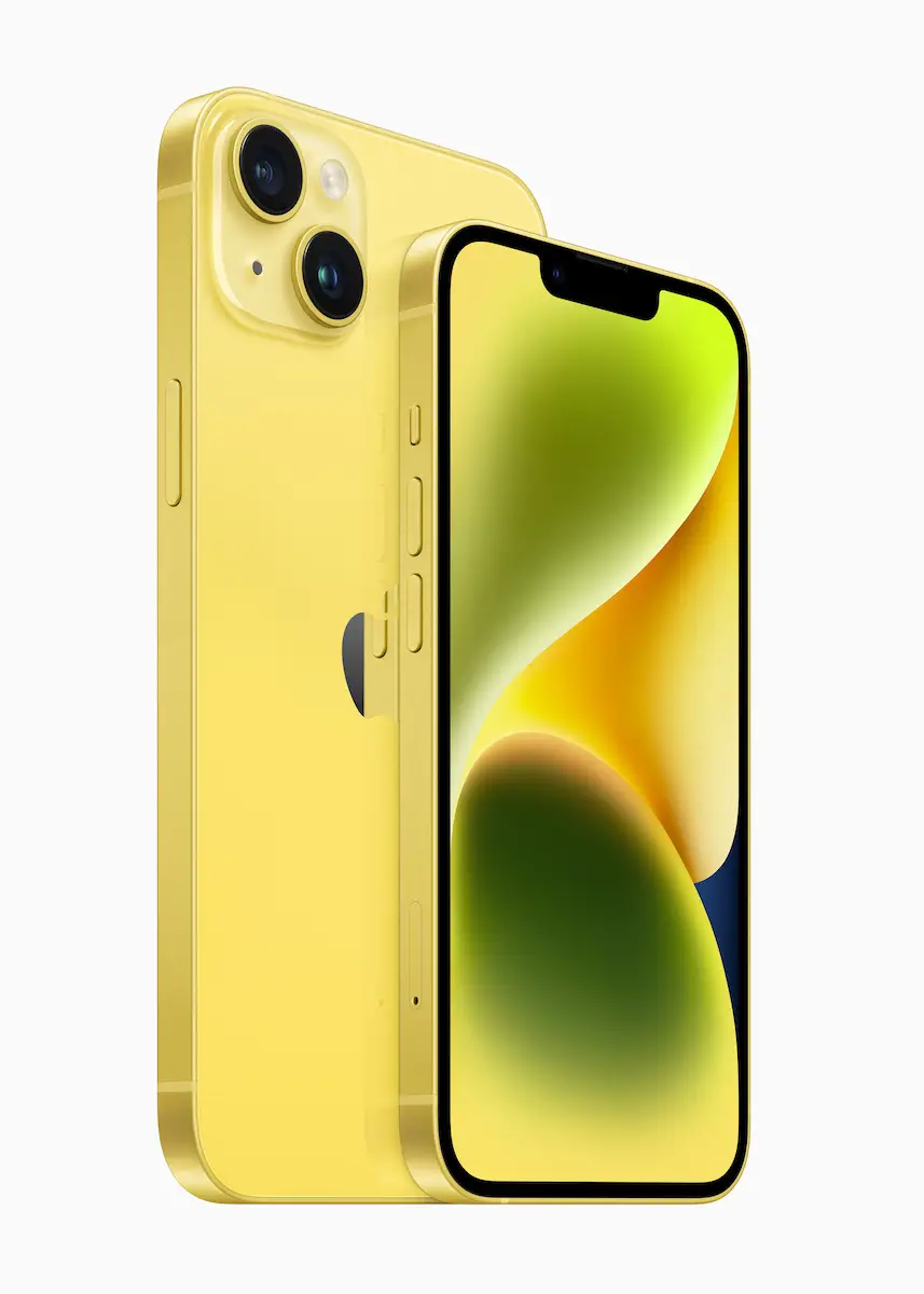 Apple iPhone 14 and iPhone 14 Plus yellow varient